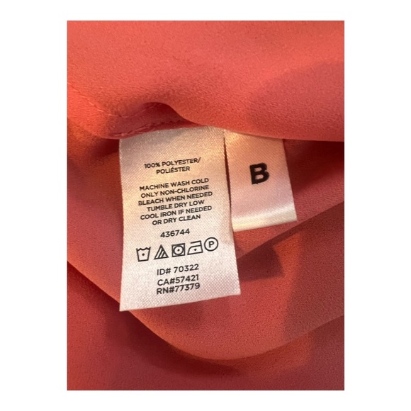 Ann Taylor Coral Pink Long Sleeve Top Blouse, Sz Small, Fits like Medium 20" PTP - Picture 6 of 6